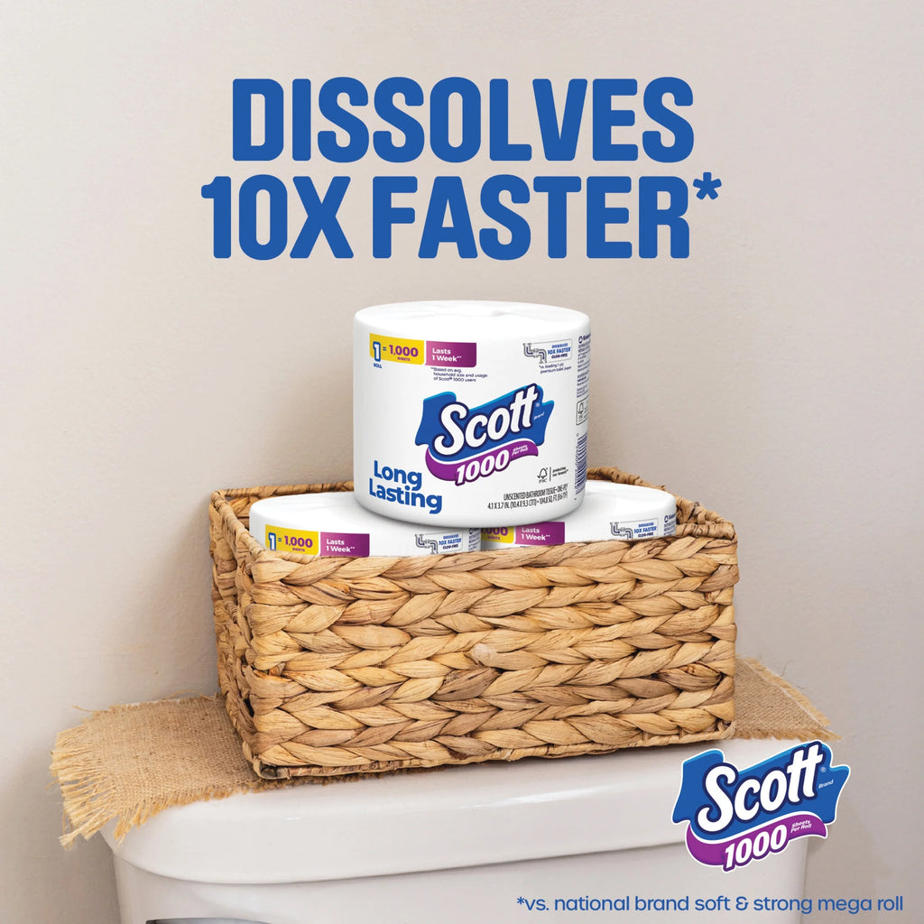 1000 Toilet Paper, 36 Rolls, 1000 Sheets per Roll