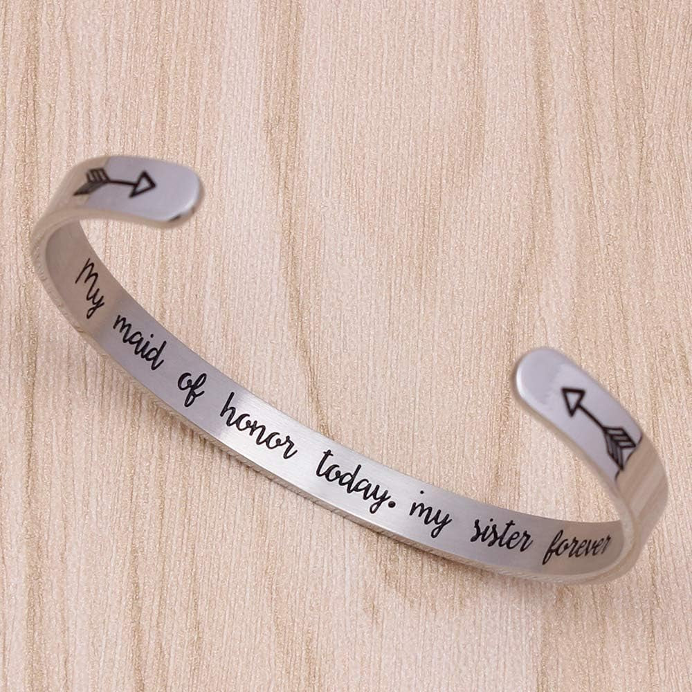 Inspirational Cuff Bracelet Bangle for Women Teen Girls - Birthday Jewelry Quotes - Friend Gift for Her Mom
