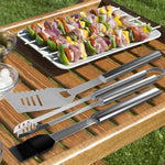 16-Pc BBQ Grill Tools Set - Barbecue Tool Kit with Aluminum Case for Home Grilling