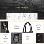Crossbody Purses and Handbags for Women PU Leather Tote Top Handle Satchel Shoulder Bags