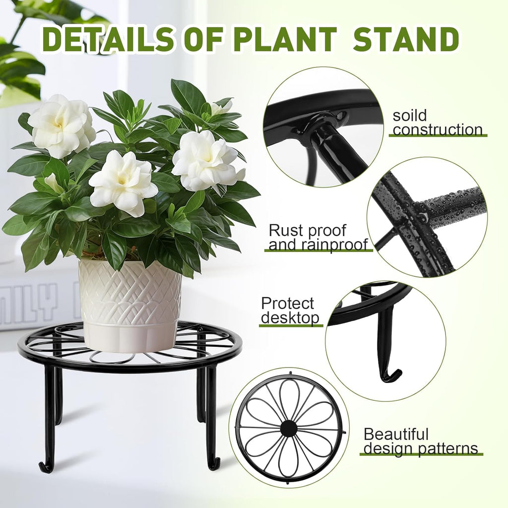 10 Pack Plant Stand, Metal Plant Stands for Outdoor Indoor Plants, Heavy Duty Plant Stands for Multiple Plant, Anti-Rust Iron Plant Pot Shelffor Planter, Potted Plant Holder for Garden Home