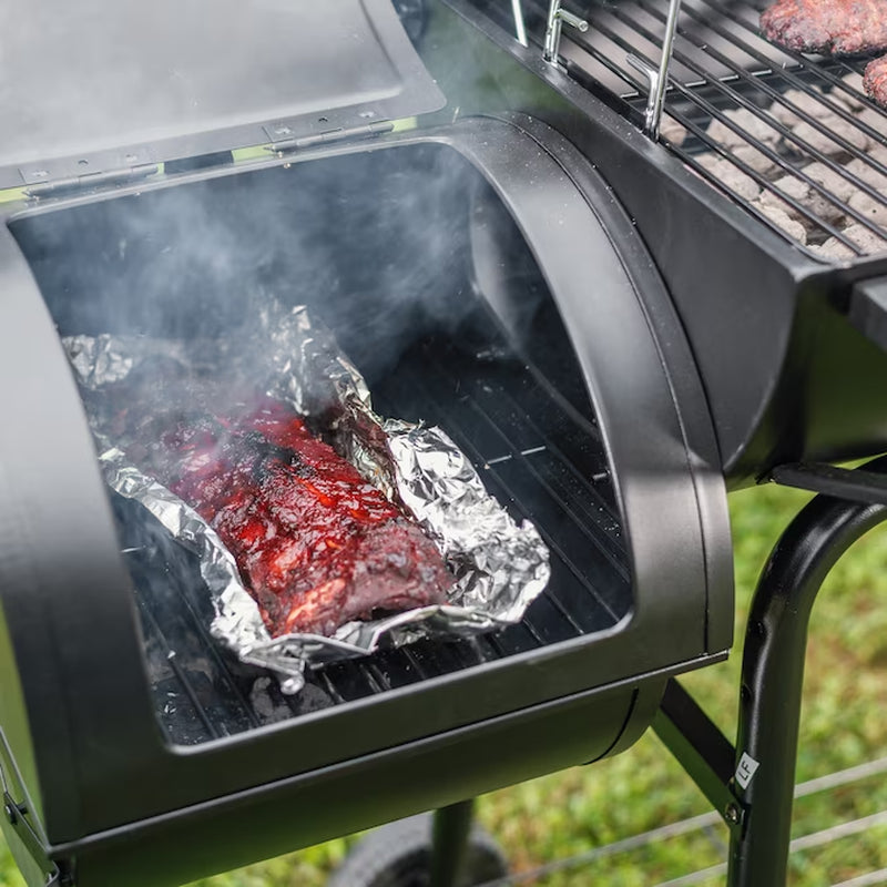 26.77-In W Black Barrel Charcoal Grill