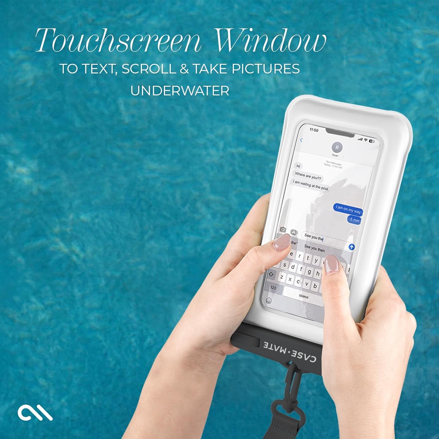 IP68 Waterproof Phone Pouch - Sand Dollar | Touchscreen Floating Waterproof Phone Case with Crossbody Lanyard - Fits All Phones - Beach Cruise Ship Travel Essentials