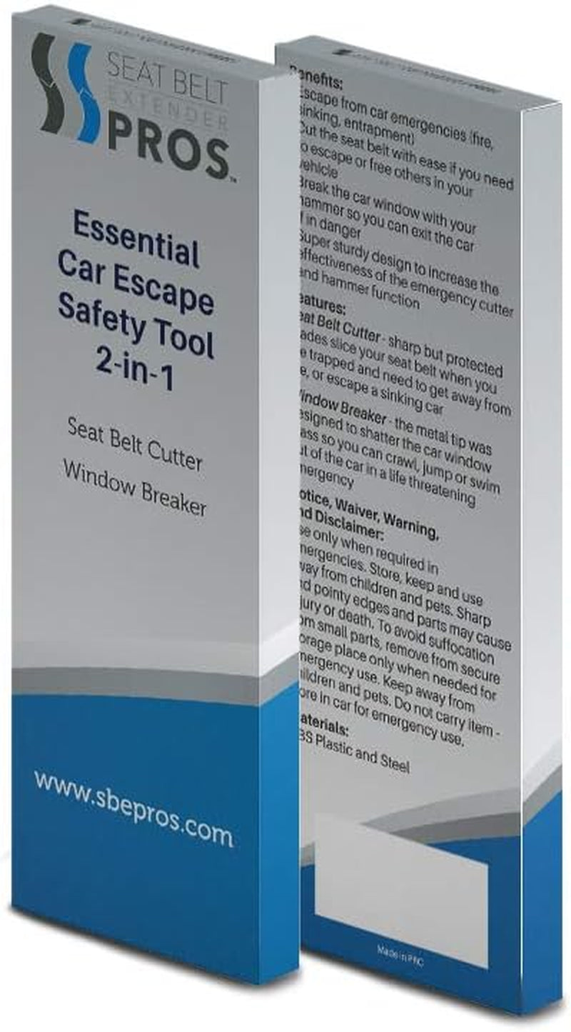 Seat Belt Cutter & Instant Window Hammer - Life Saving Quick Escape from Your Vehicle in an Emergency (1)