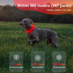 Led Dog Collar - Waterproof Lighted Doggie Collars for Night Rechargeable, High Visibility TPU Cuttable Lighted Pet Collar (Red)