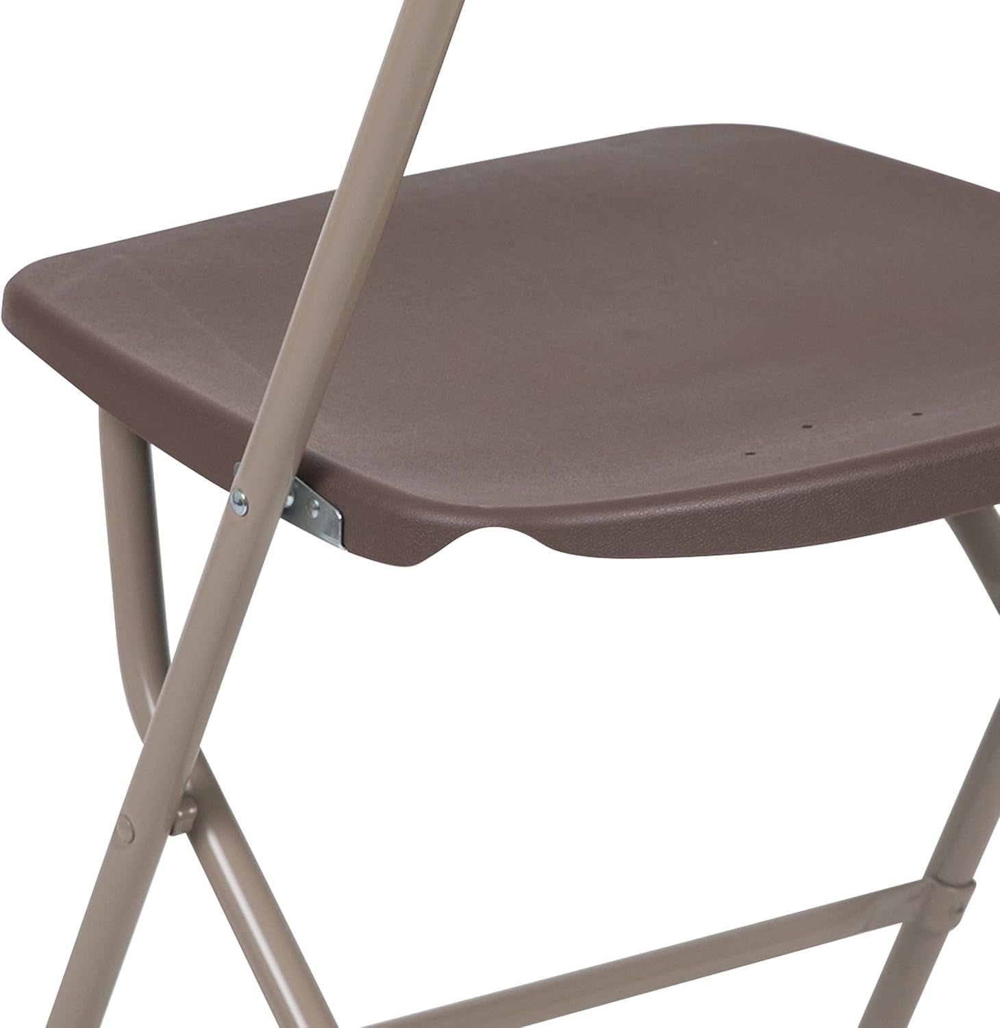 Hercules Series Plastic Folding Chair - Brown - 4 Pack 650LB Weight Capacity Comfortable Event Chair-Lightweight Folding Chair