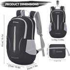 Lightweight Packable Backpack 25L | Foldable Hiking Backpacks Water Resistant Small Folding Daypack for Travel