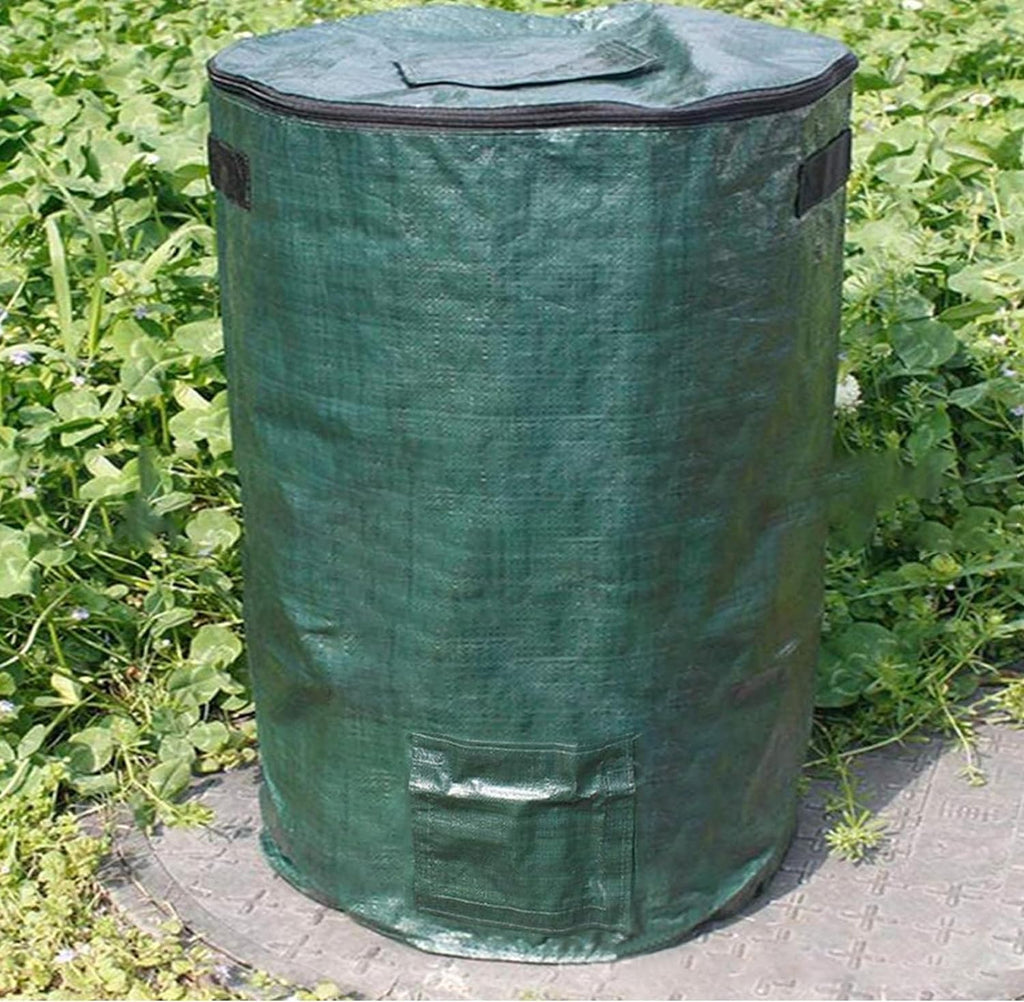Big Compost Bin Bag,80 Gallon(300L) Garden Compost Bin Bag (Green 1Pc) | Garbage Bag Bin,Compost Bag for Outdoor Garden Yard