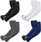 UV Sun Protection Arm Sleeves with Thumb Hole for Men Women Youth, Cooling Sleeve to Cover Tattoo, Mid-Compression