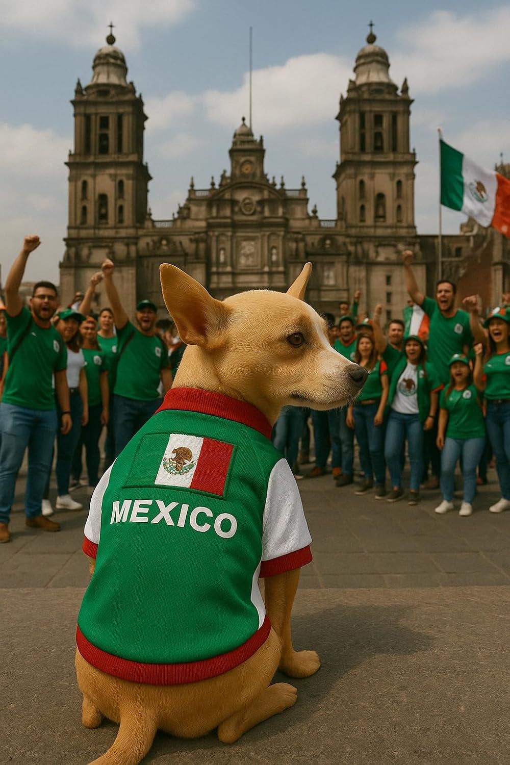 Dog Mexico Jersey - Breathable Mesh Puppy Football Jersey - Lightweight Stretch Sporty Dog Mexican Outfit - Summer Shirts for Large Dogs - Soccer Jersey for Dogs - Sportswear Pet Clothes