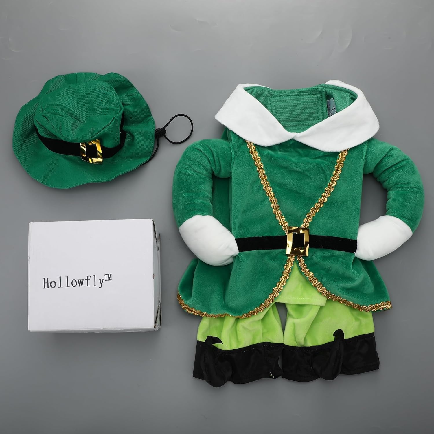 St. Patrick'S Day Dog Costume Walking Leprechaun Dog Outfit with Arms Irish Day Holiday Pet Clothes Cosplay Accessories for Cat Doggy Pet(L)
