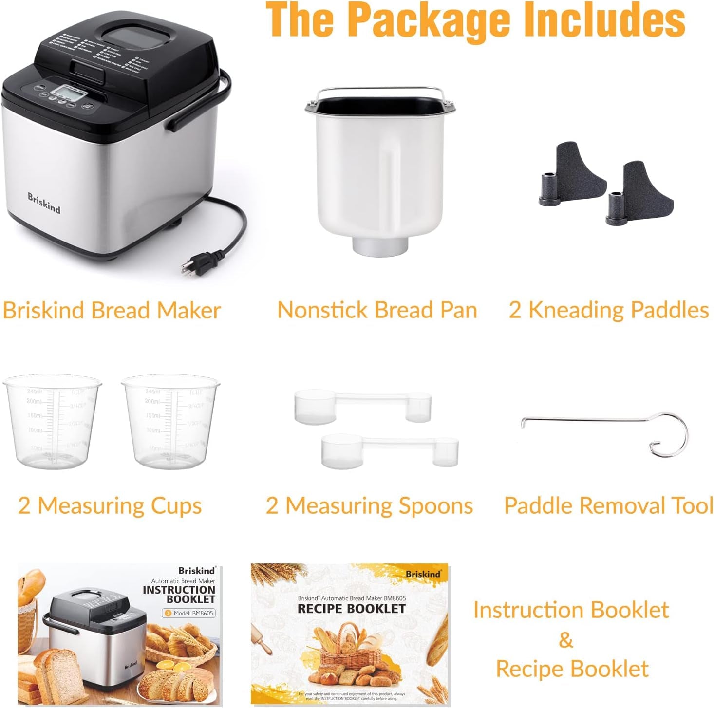 19-In-1 Compact Bread Maker Machine, 1.5 Lb / 1 Lb Loaf Small Breadmaker with Carrying Handle, Including Gluten Free, Dough, Jam, Yogurt Menus, Bake Evenly, Automatic Keep Warm, 3 Crust Color