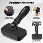 3PCS Cat Grooming Supplies,Cat Brush & Nail Clipper/Trimmer & Flea Comb for Shedding Indoor Cats Dogs and Small Animals - Meet All Your Pet'S Daily Grooming Needs - All in One Set (Green)