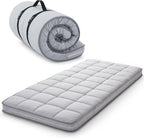 4Inch Cot Mattress Topper,Gel Memory Foam,Machine Washable Thickened Pillow Top Cover,Roll up Floors Mat,Portable Folding Sleep Pad,Small Single (72 X 24“)