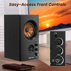 Active Bookshelf Speakers, 50W BT Home Speakers, 3’’ Woofer, 1’’ Silk Dome Tweeter PC Speakers, RCA Speakers for Desktop/Turntable/Tv, Bass & Treble Adjustable, Headphone Port for Gaming