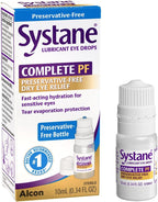 COMPLETE Preservative Free Dry Eye Drops, 0.34 Fl Oz, Contains Propylene Glycol 0.6%, Multi-Dose Lubricating Eye Drops for Irritation & Dryness, Hydrating & Soothing