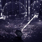 Cold White 6Pc LED Light up Balloon with Sticks, Stands and Batterys, Centerpieces for Party No Helium Required DIY Kit (Cold White)