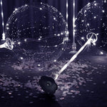 Cold White 6Pc LED Light up Balloon with Sticks, Stands and Batterys, Centerpieces for Party No Helium Required DIY Kit (Cold White)