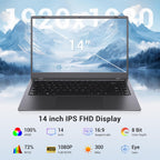 Laptop Computer, Pentium Gold up to 3.4Ghz (Beats Pentium, Celeron), Type-C PD, HDMI, USB 3.2, TF Card Slot, 14" FHD IPS, 8GB RAM, 128GB SSD, up to 2TB, Laptop for Student, Business, Office