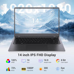 Laptop Computer, Pentium Gold up to 3.4Ghz (Beats Pentium, Celeron), Type-C PD, HDMI, USB 3.2, TF Card Slot, 14" FHD IPS, 8GB RAM, 128GB SSD, up to 2TB, Laptop for Student, Business, Office
