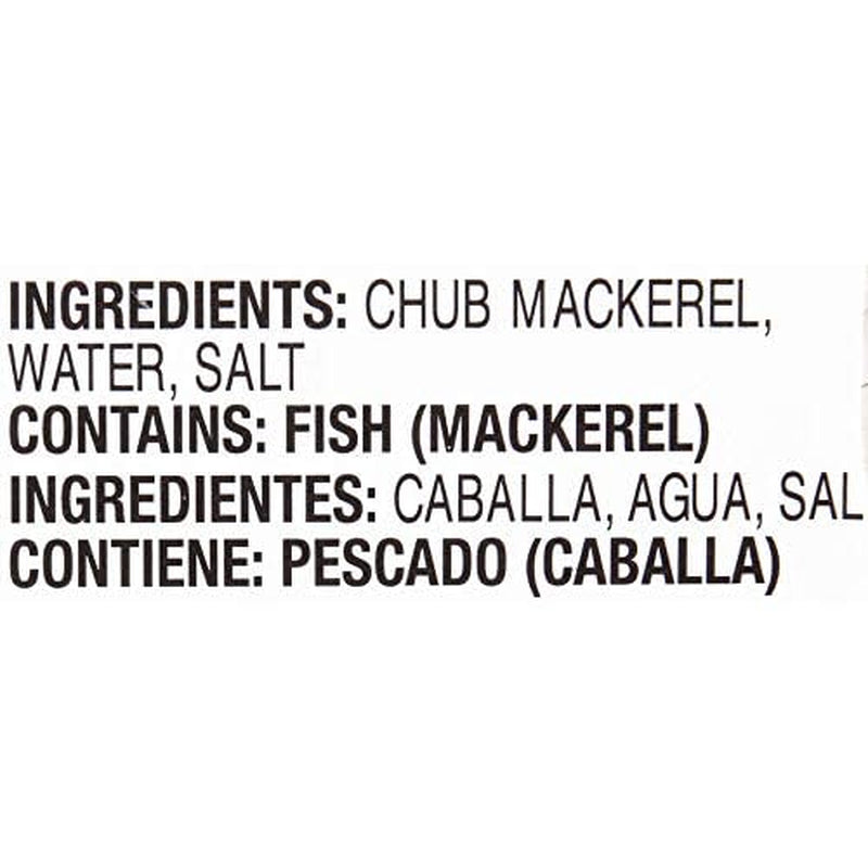 Chub Mackerel, 15 Oz Can - Canned Mackerel Fish, High Protein Keto Food, Gluten Free