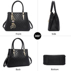 Genuine Leather Satchel Handbags for Women Top-Handle Bags Elegant Shoulder Purses