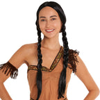 Scary Girl or Indian Girl Wig, Wednesday, Pocahontas, Braided Black Wig, High Fashion Quality Hair Wigs for Women; Braided Wigs; Halloween Costume Wig, Halloween Wigs