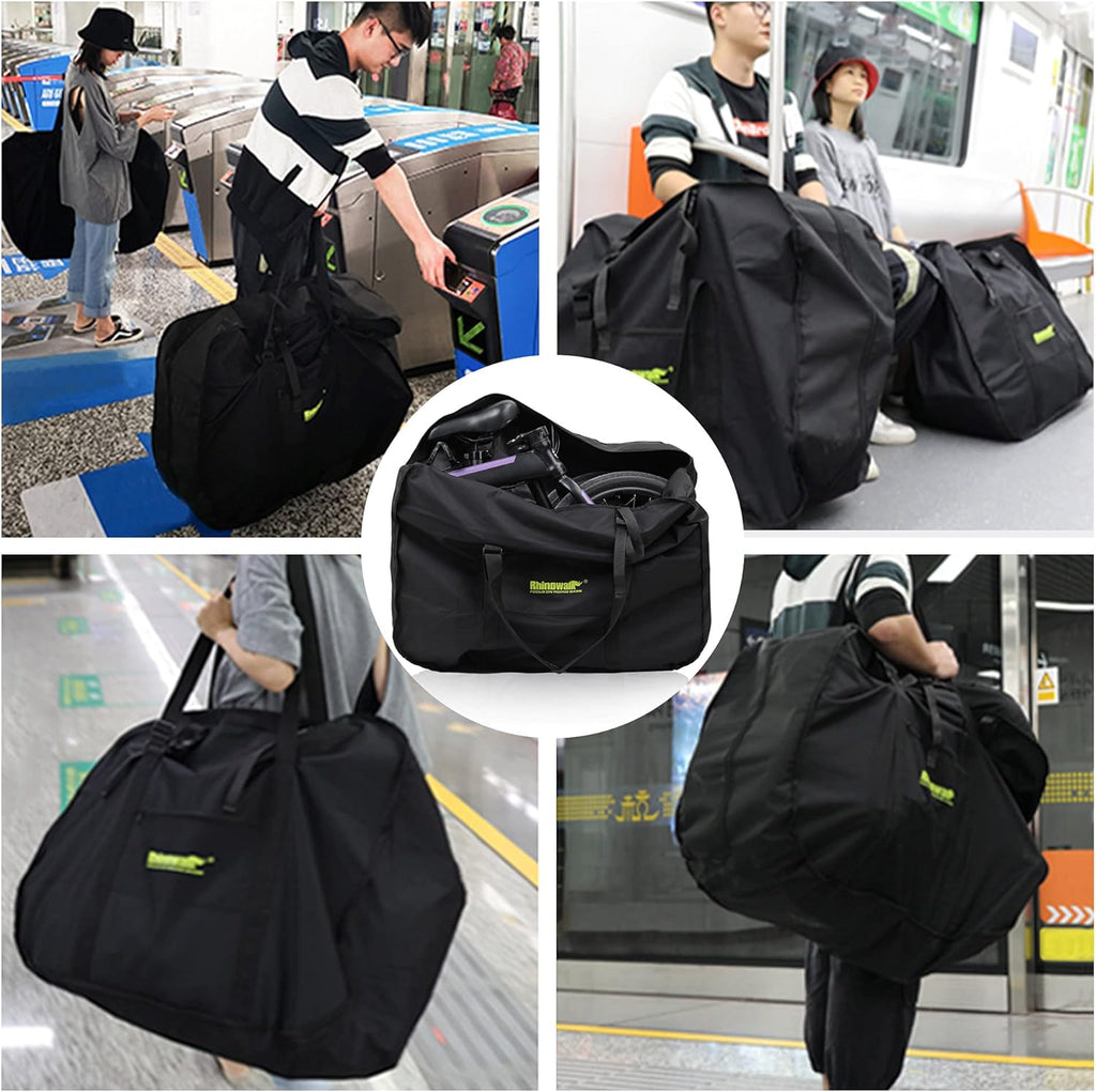 20/26Inch Folding Bike Bag Waterproof Biycle Travel Case Carrying Case Outdoors Bike Transport Bag for Car Train Air Travel
