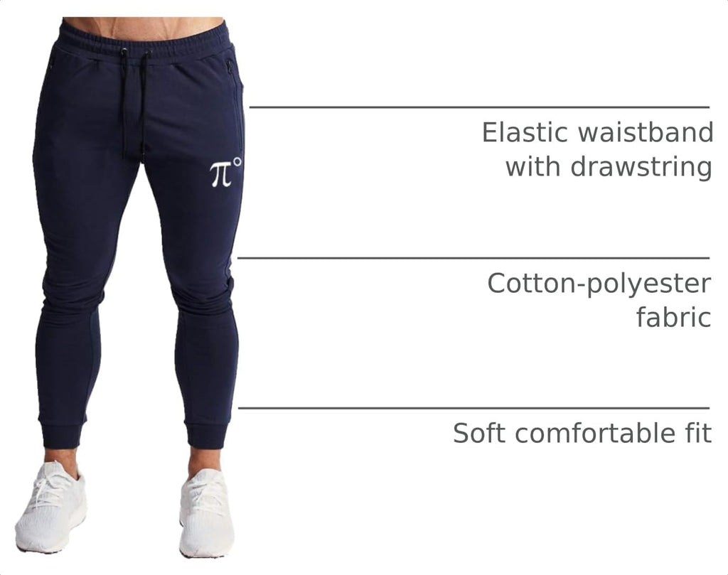 Men'S Joggers Sweatpants Gym Training Workout Pants Slim Fit | Cotton, Tapered,Drawstring Elastic Waist,2 Zipper Pockets,Track Bottoms,Straight, Sweat Pant,Soft,Daily Workout Wear.