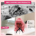 Portable Wig Stand Holder for Multiple Wigs, Black 2 Pack | Stable Tripod Design for Wig Styling, Drying, and Storage. Fits Multiple Wigs Securely