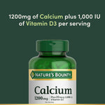 Calcium 1200 Mg with 1000 IU Vitamin D3 - Bone Health Softgels, Calcium and Vitamin D Supplement, Gluten Free, 2 Softgels per Day, 120 Ct (Pack of 1)
