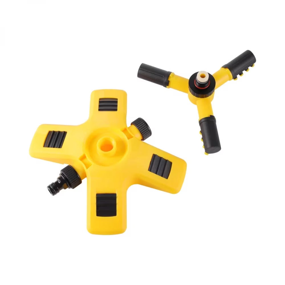 Garden Sprinkler Outdoor 360 Degrees Automatic Rotating Lawn Sprinklers Three-Prong Sprinkler Tandem Watering Device Garden Tool