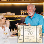 Black Gold 70Th Birthday Party Decorations, Happy 70Th Birthday Alternative Signature Guest Book for Men Women Cheers to 70 Years Old Gifts 70 Birthday Signing Card Board Party Supplies