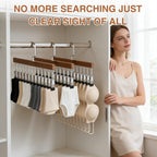 Closet Organizer with 10 Clips,Space Saving Hanging Closet Organizer,360° Rotating Metal S with Silicone Lining,Hanging Rack for Clothes, Socks, Hats (12 Clips, 1PCS)