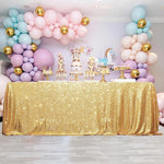 Sequin Tablecloth, 60X102 Inch Gold Rectangle Glitter Table Cover for Cake Dessert Exhibition Party Birthday Events