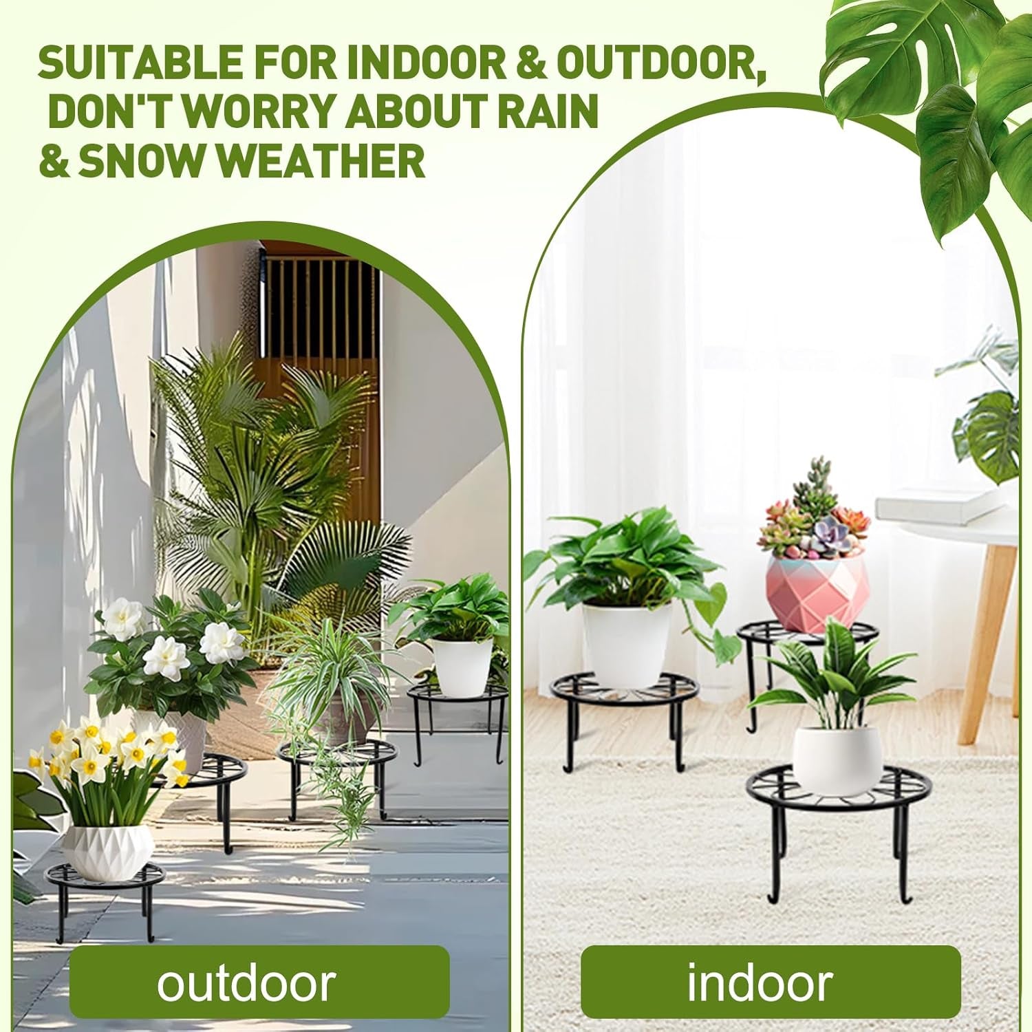 10 Pack Plant Stand, Metal Plant Stands for Outdoor Indoor Plants, Heavy Duty Plant Stands for Multiple Plant, Anti-Rust Iron Plant Pot Shelffor Planter, Potted Plant Holder for Garden Home