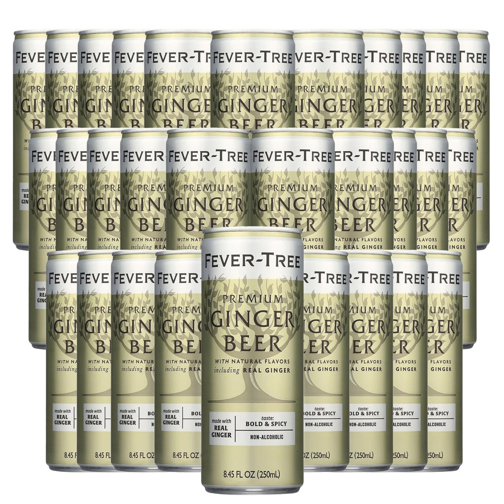 Fever Tree Premium Ginger Beer - Premium Quality Mixer and Soda - Refreshing Beverage for Cocktails & Mocktails 250Ml Bottle