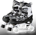 Boys and Girls Camo Adjustable Roller Skates with Light up Wheels, Fun Illuminating Rollerskate for Kids Girls Youth
