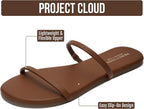 Summer Sandals for Women with Memory Foam Insole (Transition) | Memory Foam Insole; Beach Flip Flops; Non-Slip Sole; Lightweight Double Straps; Summer Sandals for Women; Everyday Comfort