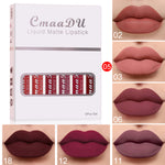 6 Boxes Of Matte Non-stick Cup Waterproof Lipstick Long Lasting Lip Gloss - Lincoln Values