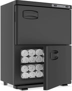 Hot Towel Warmer  46L Large Capacity Spa Towel Warmer with Double Cabinets for Salon, Barber Shop, Massage & Facial (Black)
