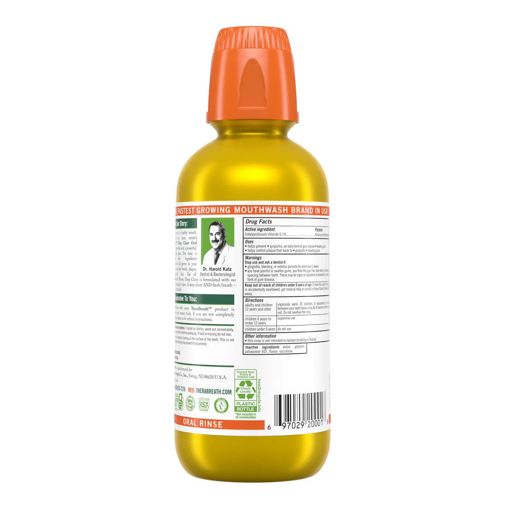 Deep Clean Mouthwash, Alcohol Free, Antiseptic Benefits, Fresh Mint, 16 Fl Oz