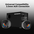 Computer Speakers, PC Speakers with Subwoofer, 2.1 Gaming Speakers for Desktop PC, USB Powered Wired 3.5Mm Aux for Monitor, Laptop, Desk