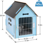 Rypetmia Indoor Dog House for Small Dogs & Cats, Wooden Pet House | Cute Puppy Bed Shelter /Ventilated Windows/Cozy Cave Design/Tool-Free Assembly/Small Pet Hideaway for Bedroom, Living Room