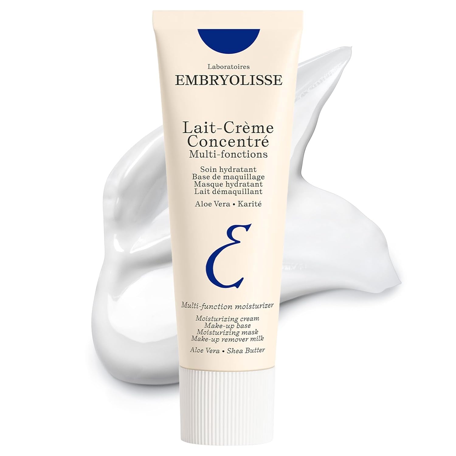 Lait-Crème Concentré Face Moisturizer and Makeup Primer, French Face Cream with Shea Butter & Aloe Vera, 2.54 Fl Oz