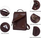 Leather Backpack Purse for Women Fashion Travel Shoulder Bag | Genuine Leather and Microfiber Leather, College Backpacks, Vintage, Casual Work Bag