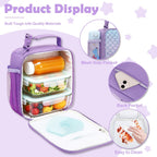 Kids Lunch Box Insulated Soft Bag Mini Cooler Back to School Thermal Meal Tote Kit for Girls, Boys, Scale