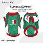 Dog Mexico Jersey - Breathable Mesh Puppy Football Jersey - Lightweight Stretch Sporty Dog Mexican Outfit - Summer Shirts for Large Dogs - Soccer Jersey for Dogs - Sportswear Pet Clothes