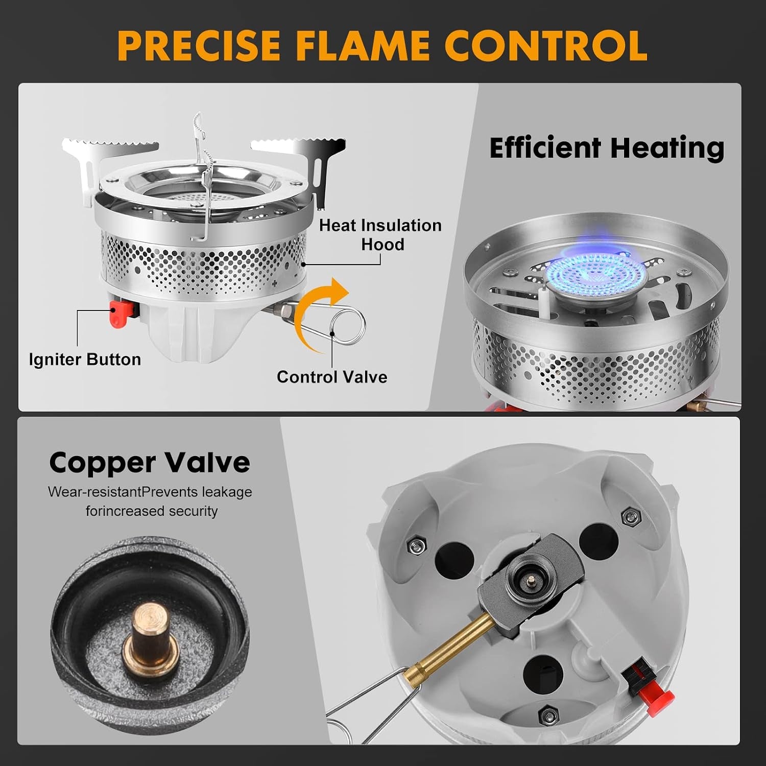 Gen Camping Stove Cooking System | Portable Camping Backpacking Jet Burner | Fast and Safe Hiking Stove