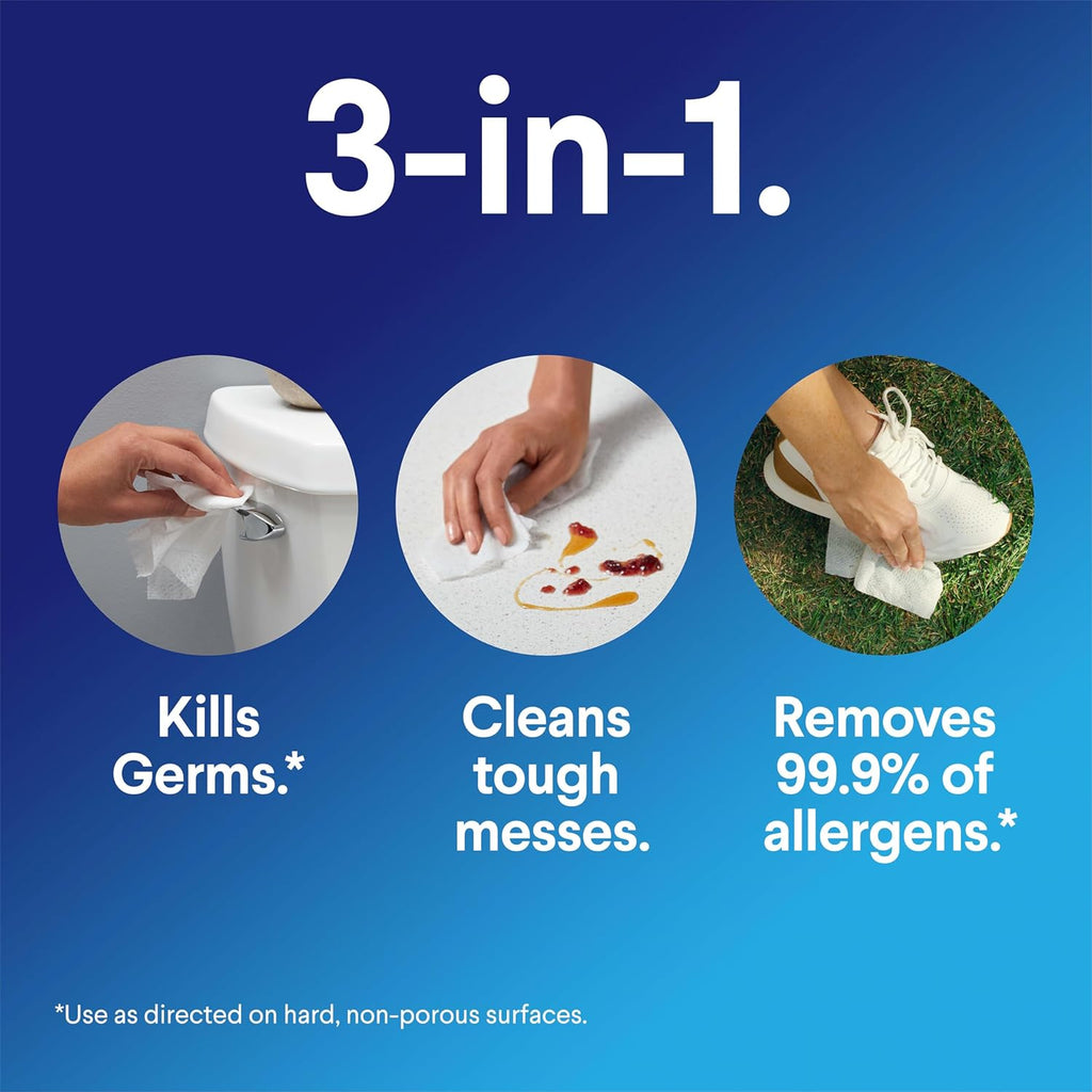 Disinfecting Wipes, Bleach Free, Household Essentials, Fresh Scent, Moisture Seal Lid, 75 Cleaning Wipes, Pack of 3 (New Packaging)